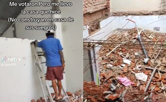 Video Hombre Destruye Casa Que Construy En Terreno De Sus Suegros