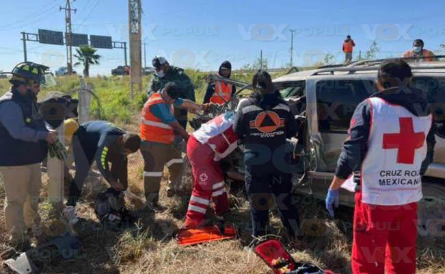 Accidente carretero deja dos lesionados en Río Bravo