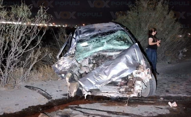 Atrabancado choca contra un tractocamión y termina herido en NLD
