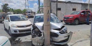 Apresurado sujeto provoca fuerte choque en Reynosa