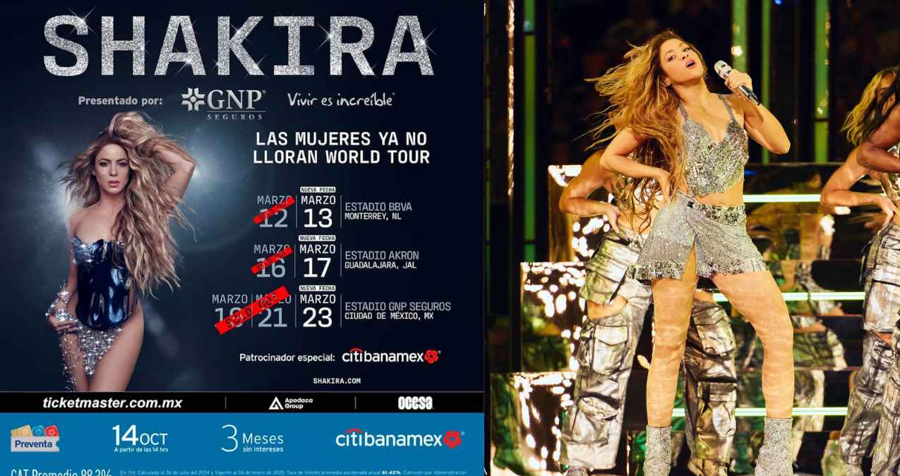 Shakira suma tres nuevas fechas para su gira en México