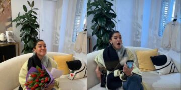 Ale Capetillo es sorprendida por su prometido en la prueba de vestido de su boda