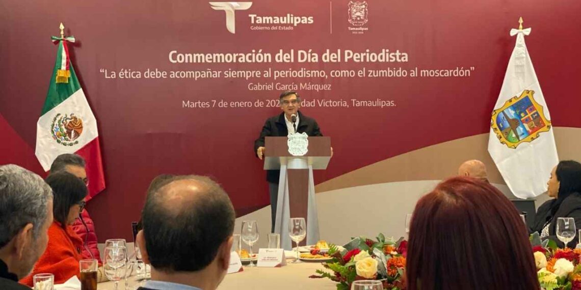 Américo Villarreal honra a periodistas y destaca la verdad como pilar social en Tamaulipas