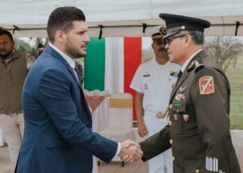 Asiste el Alcalde Alberto Granados a la toma de posesión del General Brigadier Luis Victoria Corte como nuevo comandante de la Guarnición Militar en Matamoros