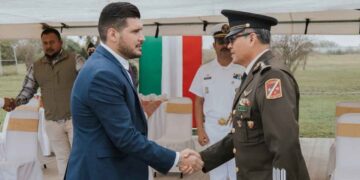 Asiste el Alcalde Alberto Granados a la toma de posesión del General Brigadier Luis Victoria Corte como nuevo comandante de la Guarnición Militar en Matamoros