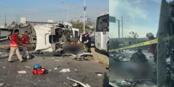 Choque entre tráiler y automóvil deja 3 lesionados en Tlaquepaque, Jalisco