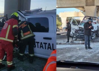 Choque múltiple en la autopista México-Puebla deja un policía muerto y varios heridos