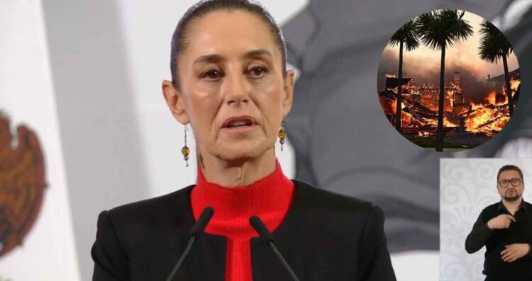 Claudia Sheinbaum se solidariza con los connacionales en Los Ángeles, California ante los incendios