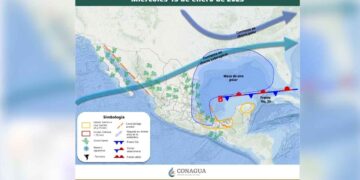 Clima miércoles 15 de enero en México Frente frío 23