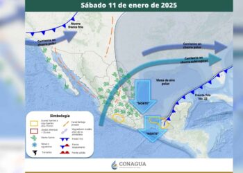 Clima sábado 11 de enero Frente frío 22 en México