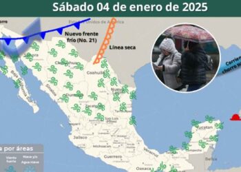 Clima sábado 4 de enero de 2025 en México