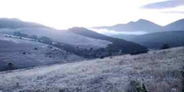 Comunidades de Galeana, Nuevo León, amanecen cubiertas de hielo por bajas temperaturas