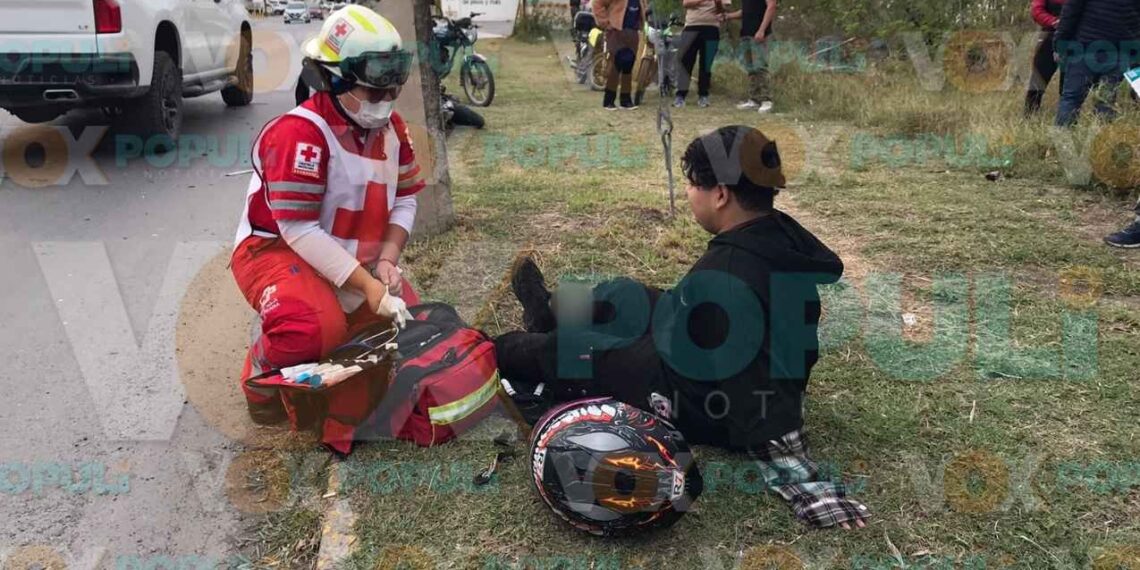 Conductor cierra el paso y lesiona a motociclista en avenida de Ciudad Victoria