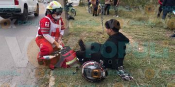 Conductor cierra el paso y lesiona a motociclista en avenida de Ciudad Victoria