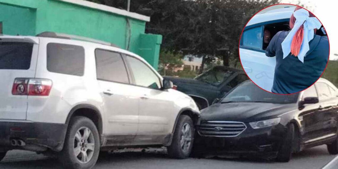 choca vehículos estacionados Matamoros