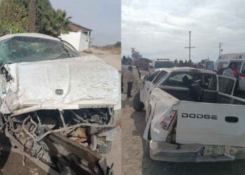 Conductora es impactada por el tren al intentar ganarle el paso en Gómez Palacio, Durango; hay 2 heridos