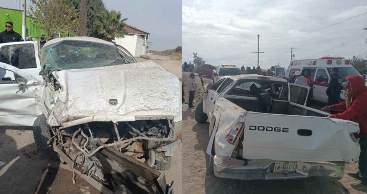 Conductora es impactada por el tren al intentar ganarle el paso en Gómez Palacio, Durango; hay 2 heridos