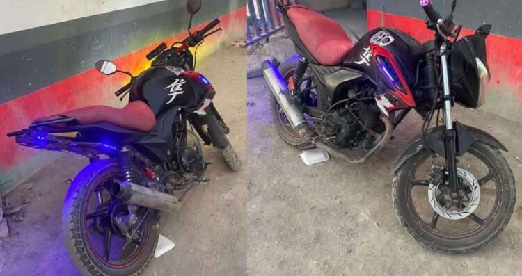 motocicleta robada en Colonia Modelo