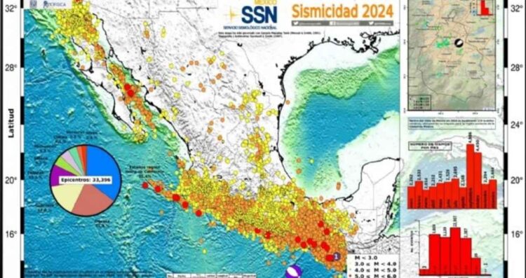 En 2024 actividad sísmica en México