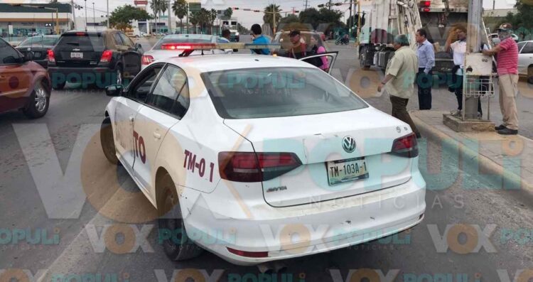 Descuido al volante provoca choque múltiple en la avenida José Sulaimán de Ciudad Victoria