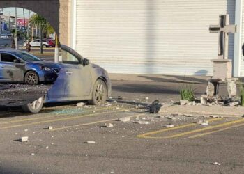 FOTOS: Explosión destruyen el cenotafio de Édgar Guzmán, hijo de “El Chapo”, en Culiacán