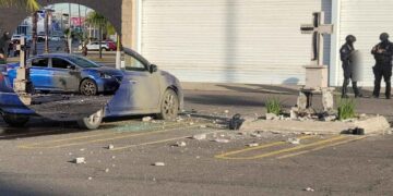 FOTOS: Explosión destruyen el cenotafio de Édgar Guzmán, hijo de “El Chapo”, en Culiacán