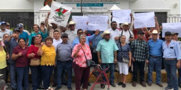 Ejidatarios de Altamira protestan para evitar cierre del Tribunal Unitario Agrario