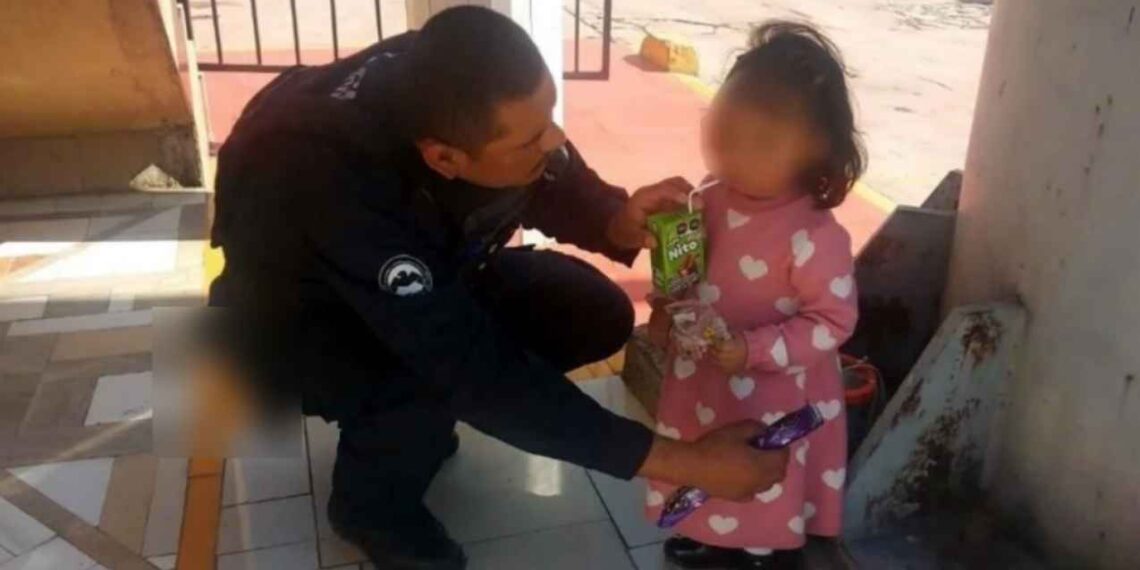 Encuentran a niña caminando sola sobre la Avenida Miguel Alemán en Guadalupe, NL