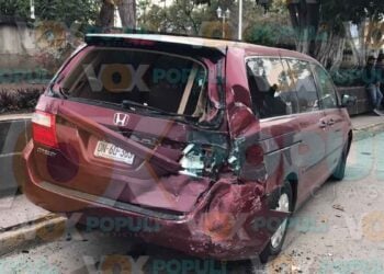 Escoltas de Seguridad protagonizan choque múltiple en el centro de Ciudad Victoria