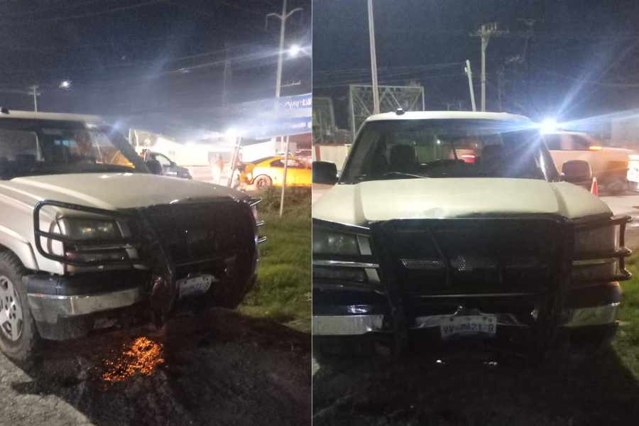 Estudiante en Mustang protagoniza choque en avenida Lauro Villar en Matamoros