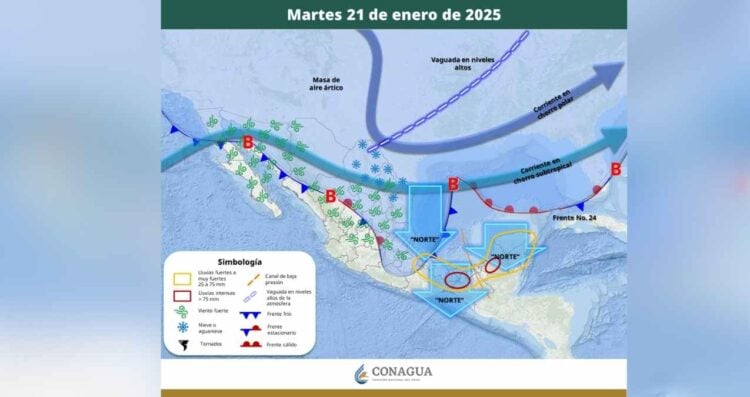 Frente frío 24 mantendrá ambiente muy frío en estados de México