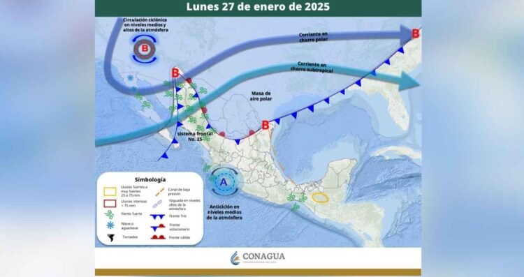 Frente frío 25 mantendrá un clima gélido en México