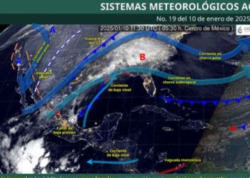 Frío y lluvias intensas el clima para México este 10 de enero