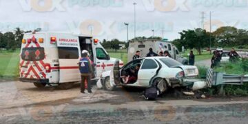 Fuerte choque en la entrada a Tampico deja una familia lesionada de Nuevo León
