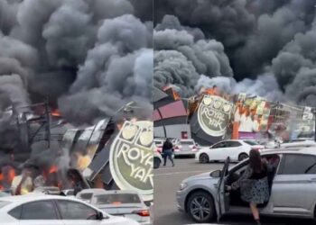 Fuerte incendio consume el Casino Royal Park en Culiacán, Sinaloa