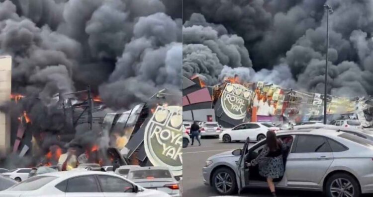 Fuerte incendio consume el Casino Royal Park en Culiacán, Sinaloa