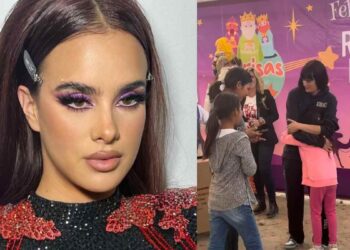 Gala Montes celebra Día de Reyes con niños en Querétaro