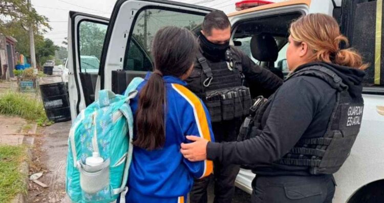 Guardia Estatal resguarda a jovencita reportada como desaparecida en Matamoros