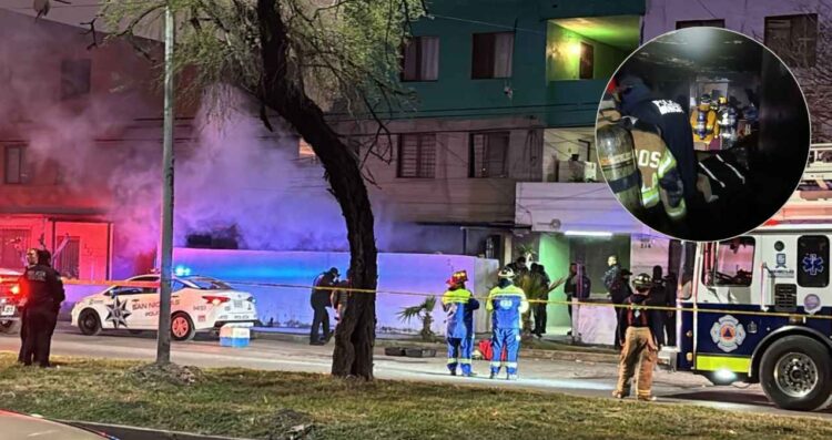 Hombre pierde la vida durante incendio en su departamento en San Nicolás, NL