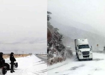 IMÁGENES: Caída de nieve en Chihuahua ocasiona el cierre de varias carreteras