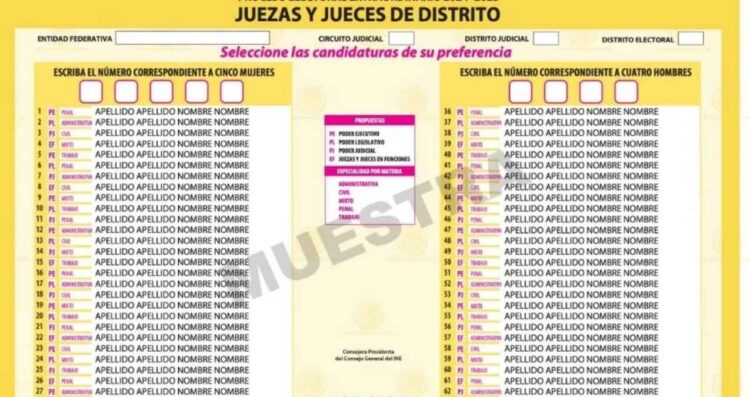 INE diseño boletas