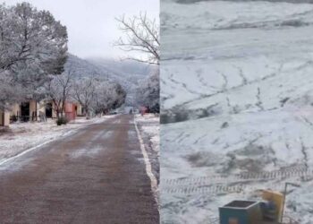 Imágenes: Se registra la primera nevada del 2025 en Ocampo, Coahuila