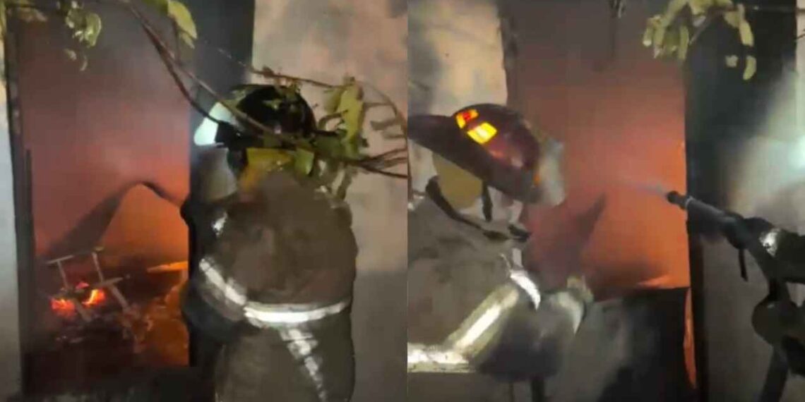 Incendio consume una vivienda en Guadalupe, Nuevo León