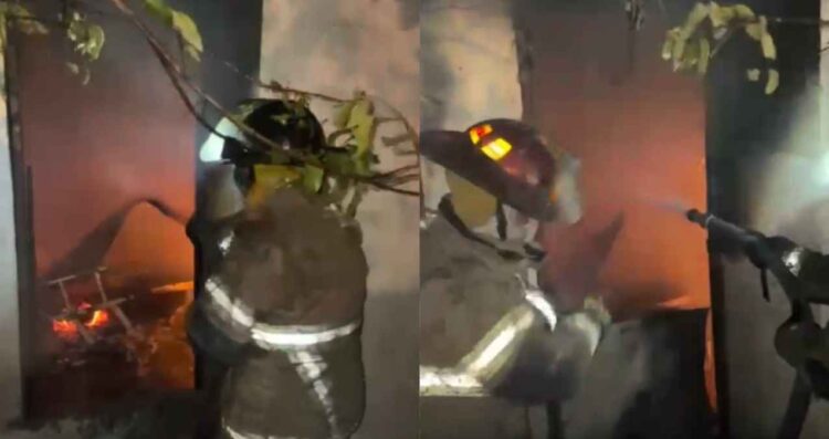 Incendio consume una vivienda en Guadalupe, Nuevo León