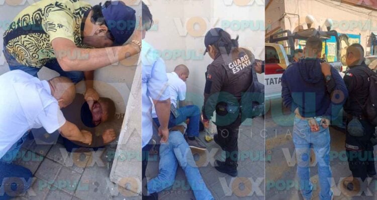 Intenta robar dinero y locatarios lo capturan en el viejo mercado de Tampico