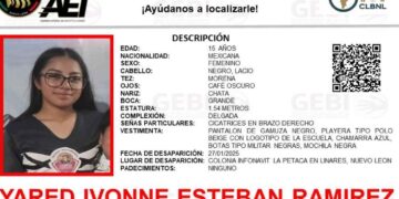Joven desaparece en Linares, Nuevo León; solicitan ayuda para localizarla