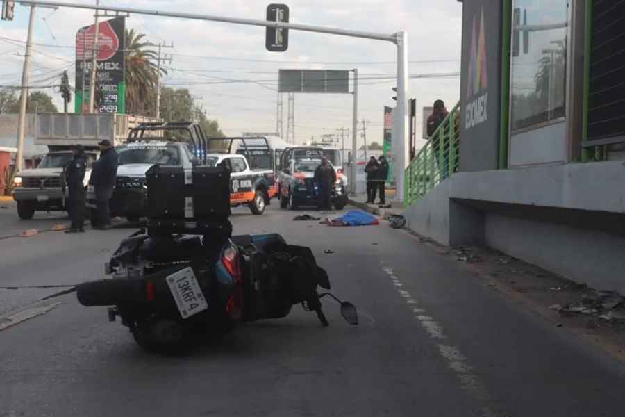 Joven motociclista muere al derrapar en la Carretera Federal México-Pachuca
