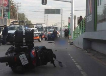 Joven motociclista muere al derrapar en la Carretera Federal México-Pachuca