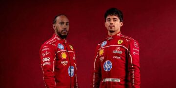 Lewis Hamilton y Charles Leclerc presentan el nuevo diseño de Ferrari para 2025
