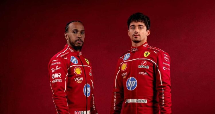 Lewis Hamilton y Charles Leclerc presentan el nuevo diseño de Ferrari para 2025